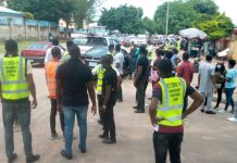Health workers protest controversial reform bills in Abuja March 26, 2