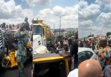 BREAKING: Truck loses control in Ibadan, crushes several people
